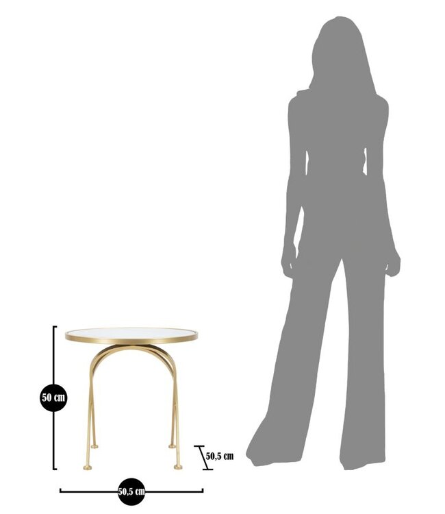 Mauro Ferretti TAFEL GLAM MAT CM Ø 50,5X50