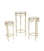 Mauro Ferretti TV-HOUDER GOUD SET VAN 3 STUKS CM Ø 33X70<br />
-28X60-23X50