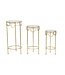 Mauro Ferretti TV-HOUDER GOUD SET VAN 3 STUKS CM Ø 33X70<br />
-28X60-23X50