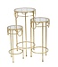 Mauro Ferretti TV-HOUDER GOUD SET VAN 3 STUKS CM Ø 33X70<br />
-28X60-23X50