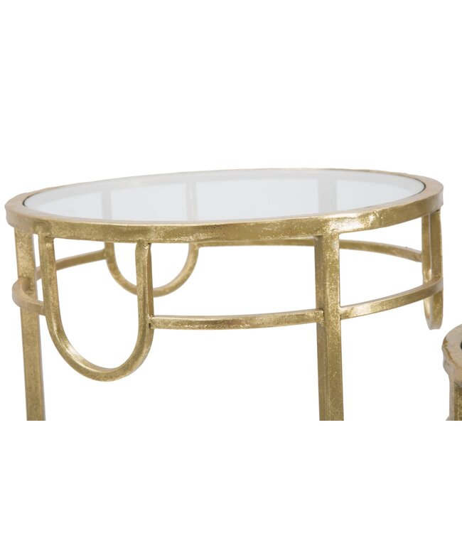 Mauro Ferretti TV-HOUDER GOUD SET VAN 3 STUKS CM Ø 33X70<br />
-28X60-23X50