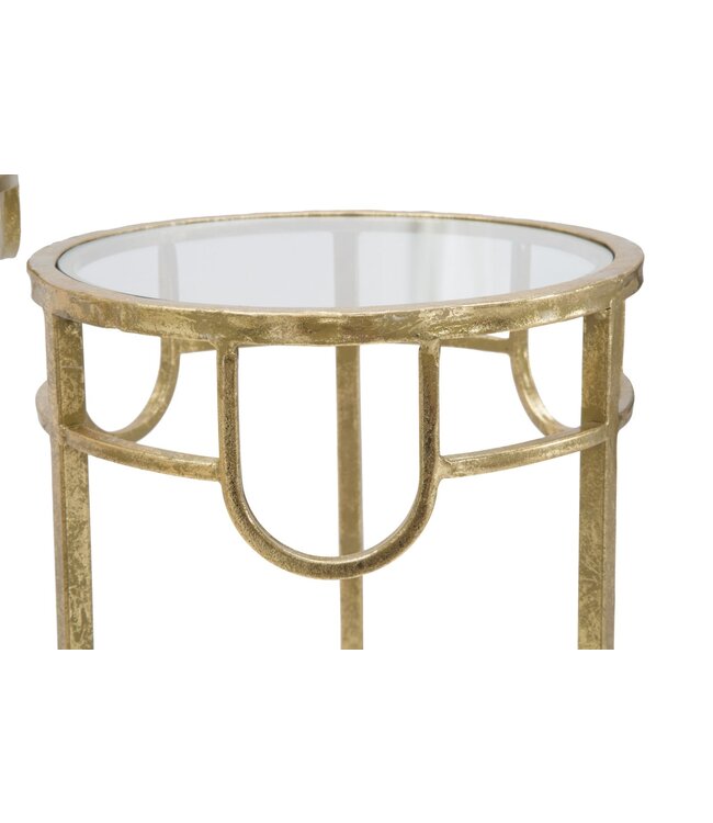 Mauro Ferretti TV-HOUDER GOUD SET VAN 3 STUKS CM Ø 33X70<br />
-28X60-23X50