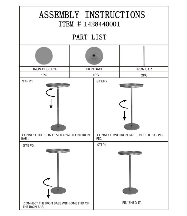 Mauro Ferretti TAFEL DOHA CM Ø 51X100