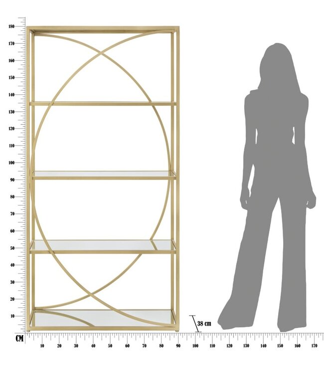 Mauro Ferretti BOEKENPLANK GLAMY CM 90X38X180