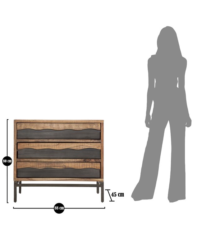 Mauro Ferretti DRESSOIR YELLOWSTONE CM 88X45X80 (LEGNO DI ACACIA NILOTICA)