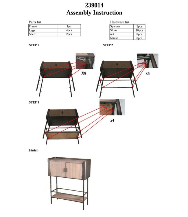 Mauro Ferretti KAST TORONTO CM 100X42X110