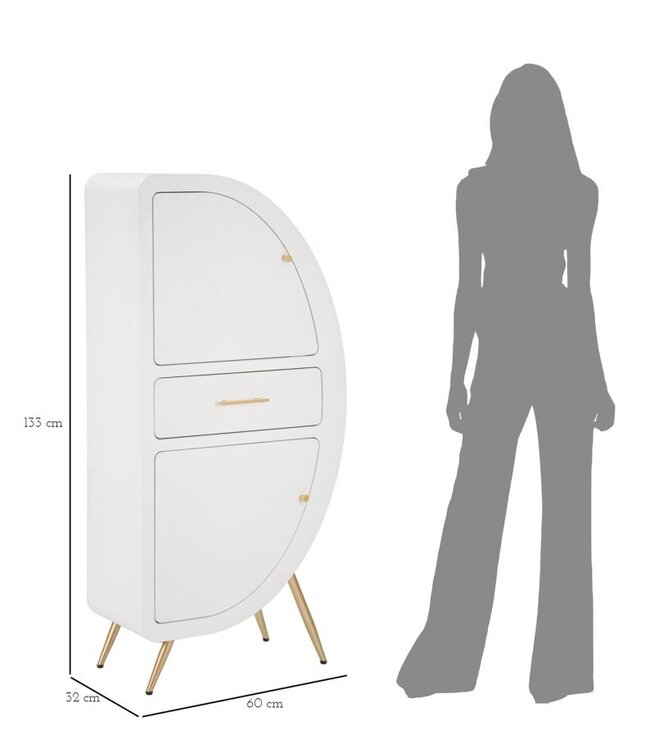Mauro Ferretti KAST 2 DEUR VENUS CM 60X32X133 - 1428100000