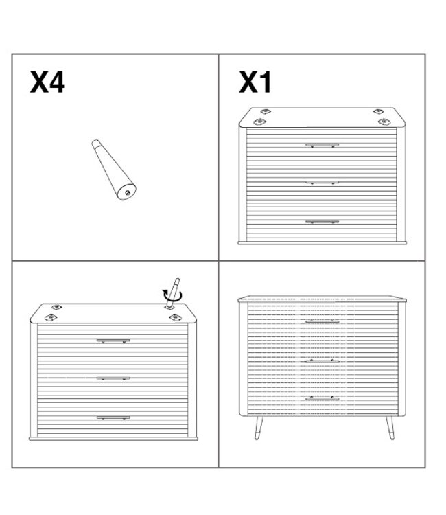 Mauro Ferretti COMMODE MATERA CM 78X37X80