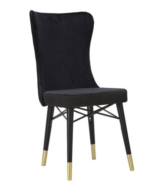 Mauro Ferretti MIMOZA ZWARTE STOELENSET 2 STUKS CM 40X65X99