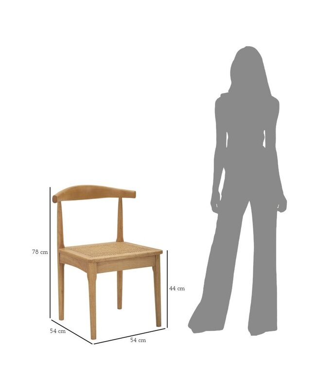 Mauro Ferretti STOEL JAPAN -A- SET 2 STUKS CM 54X54X70