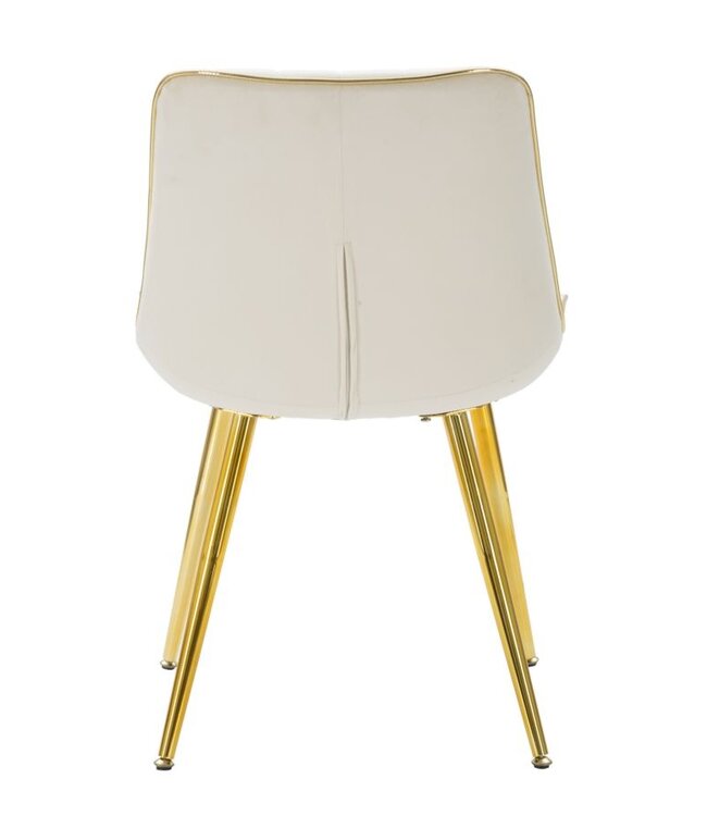 Mauro Ferretti STOEL PARIJS CREMA/GOUD SET 2 PZ CM 51X59X79