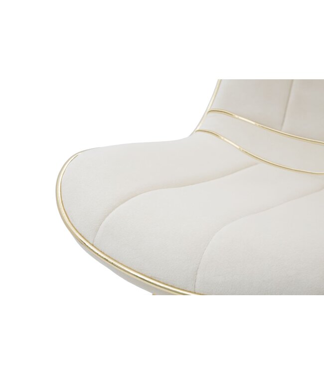 Mauro Ferretti STOEL PARIJS CREMA/GOUD SET 2 PZ CM 51X59X79