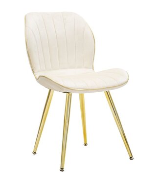 Mauro Ferretti PARIS STOEL SPACE CRÈME/GOUD SET 2 PZ CM 46X58X77