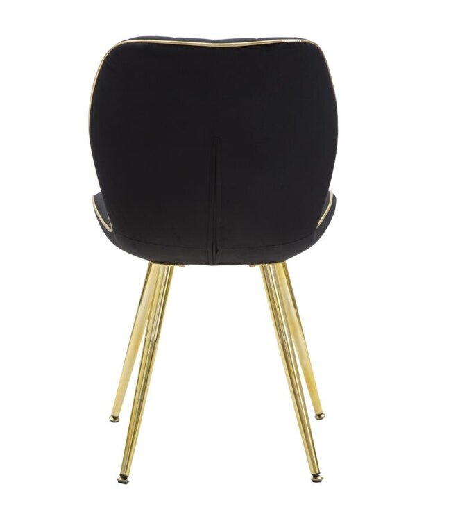 Mauro Ferretti PARIS STOEL SPACE ZWART/GOUD SET 2 PZ CM 46X58X77