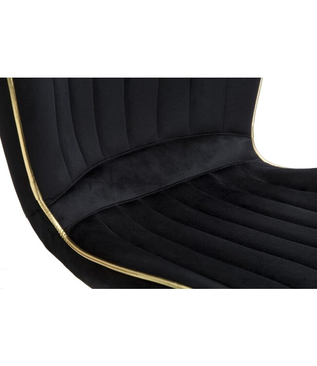 Mauro Ferretti PARIS STOEL SPACE ZWART/GOUD SET 2 PZ CM 46X58X77