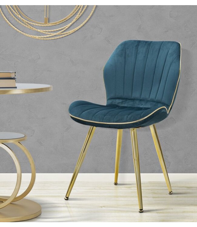 Mauro Ferretti PARIS STOEL SPACE TAIL/GOUD SET 2 PZ CM 46X58X77