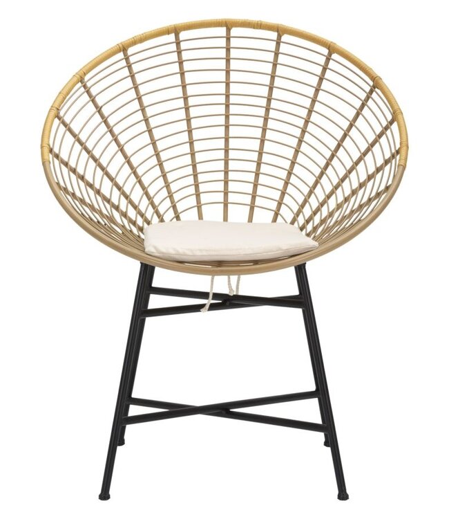 Mauro Ferretti STOEL PANAMA GRID MET KUSSEN CM 72X56,5X88