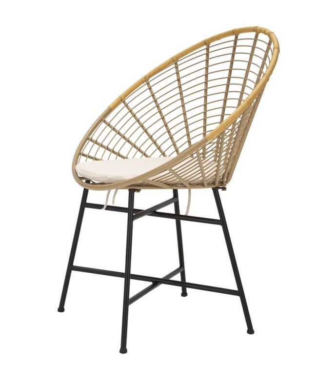 Mauro Ferretti STOEL PANAMA GRID MET KUSSEN CM 72X56,5X88