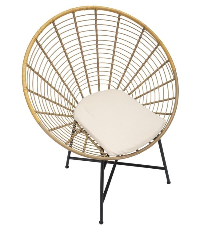 Mauro Ferretti STOEL PANAMA GRID MET KUSSEN CM 72X56,5X88