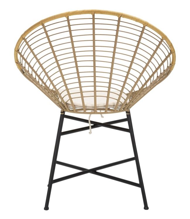 Mauro Ferretti STOEL PANAMA GRID MET KUSSEN CM 72X56,5X88