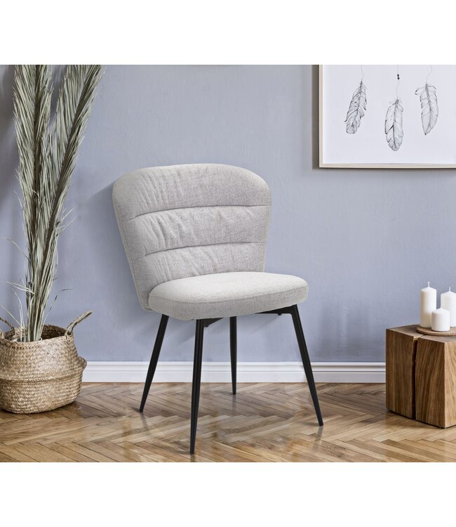 Mauro Ferretti STOEL LOSANNA GRIJS SET 2 PZ CM 58X60,5X85