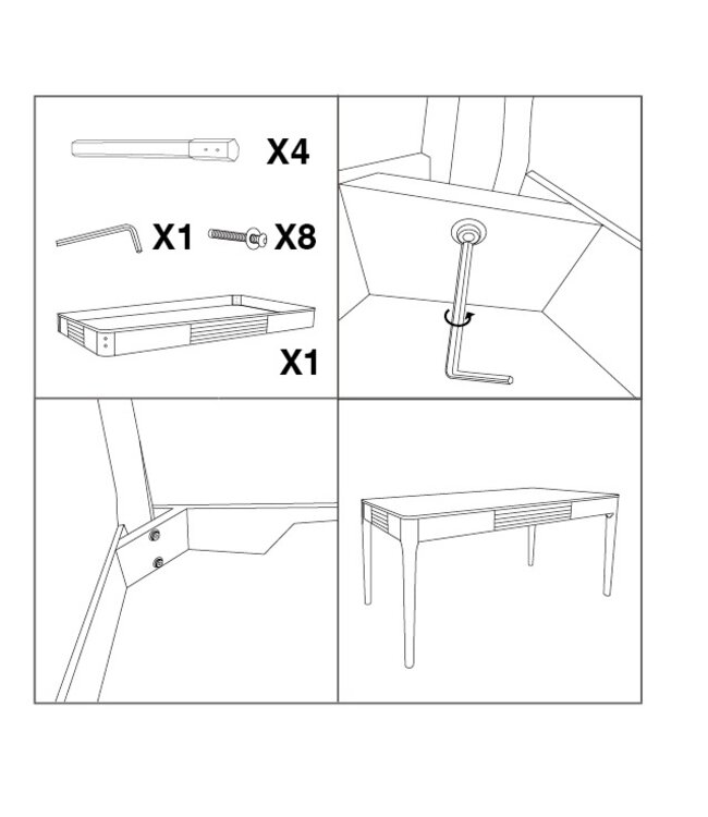 Mauro Ferretti EETTAFEL MATERA CM 180X90X80 - 1427480000