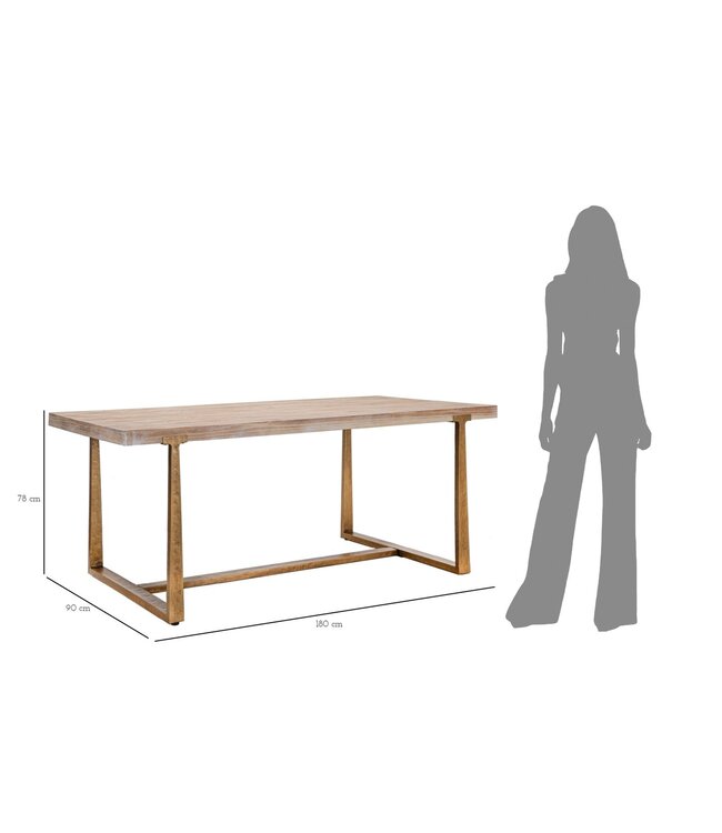 Mauro Ferretti EETTAFEL ANKARA CM 180X90X78 - 14281400RL