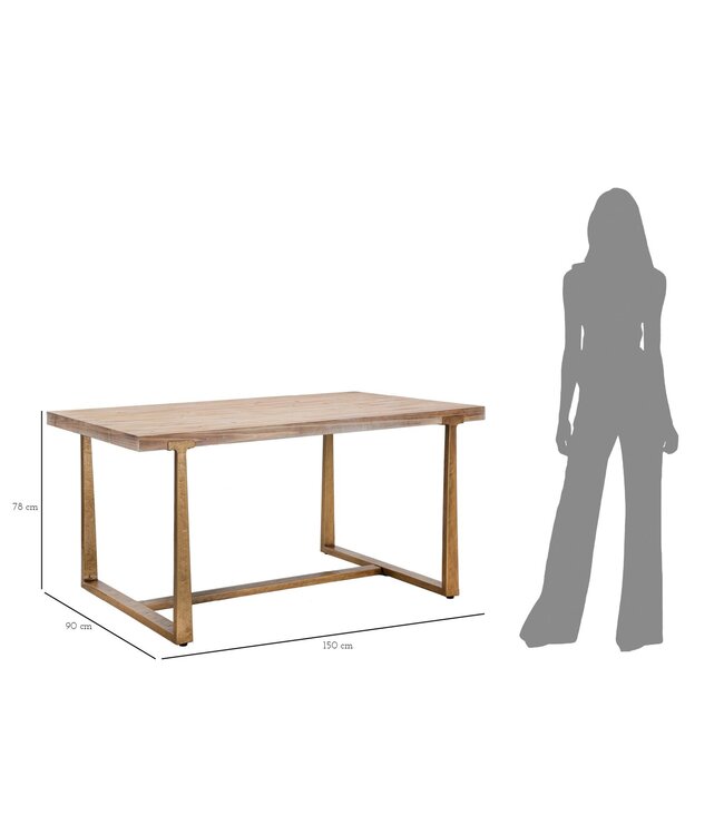 Mauro Ferretti EETTAFEL ANKARA CM 150X90X78