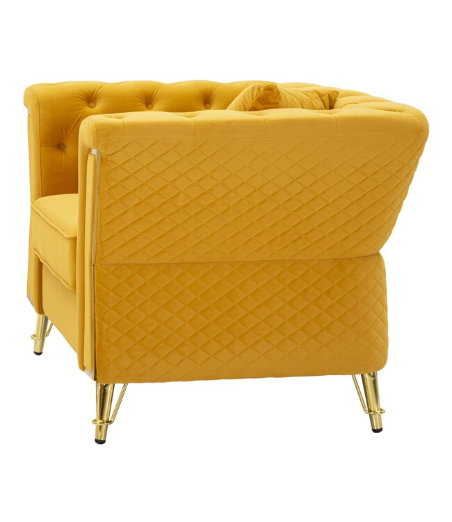 Mauro Ferretti FAUTEUIL EMY MOSTERD MET KUSSEN CM 104X83X76