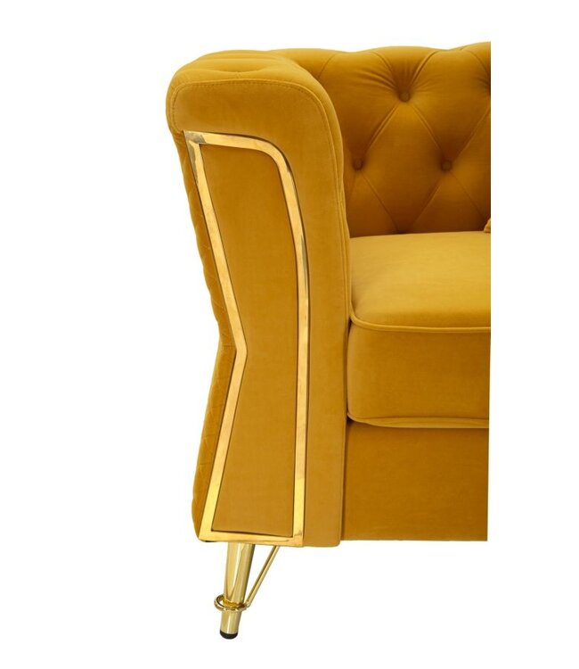 Mauro Ferretti FAUTEUIL EMY MOSTERD MET KUSSEN CM 104X83X76