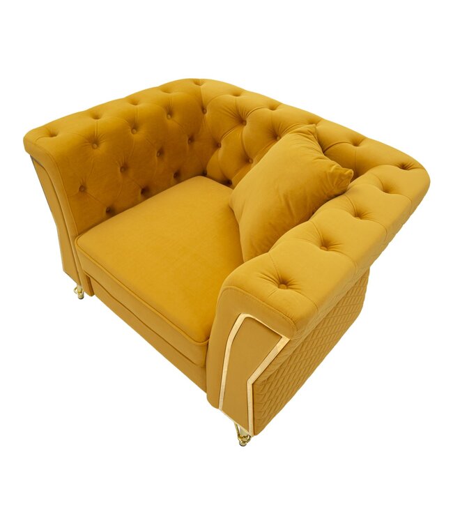 Mauro Ferretti FAUTEUIL EMY MOSTERD MET KUSSEN CM 104X83X76