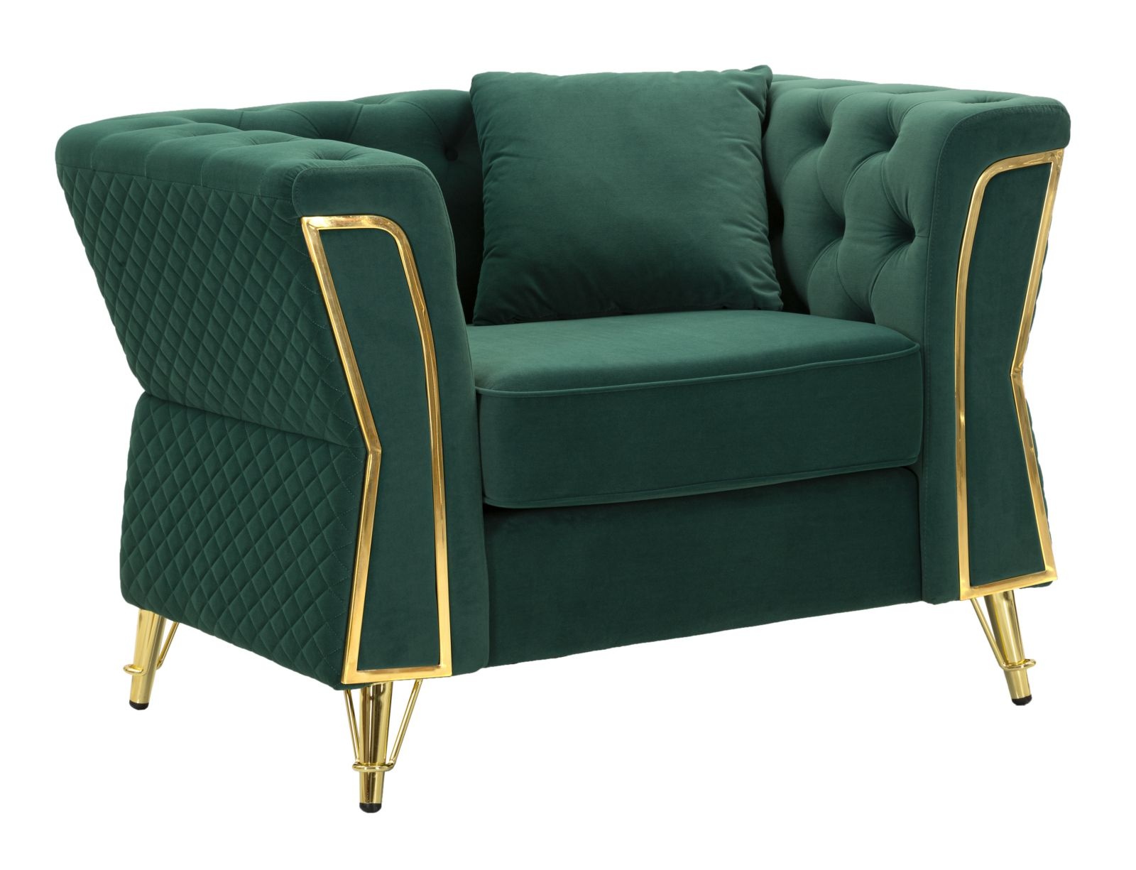 FAUTEUIL EMY GROEN MET KUSSEN CM 104X83X76 afbeelding