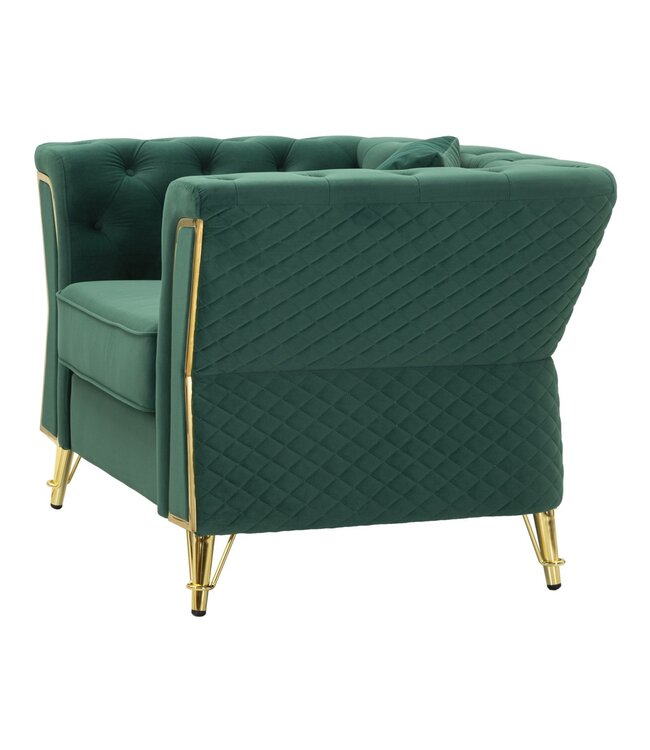 Mauro Ferretti FAUTEUIL EMY GROEN MET KUSSEN CM 104X83X76