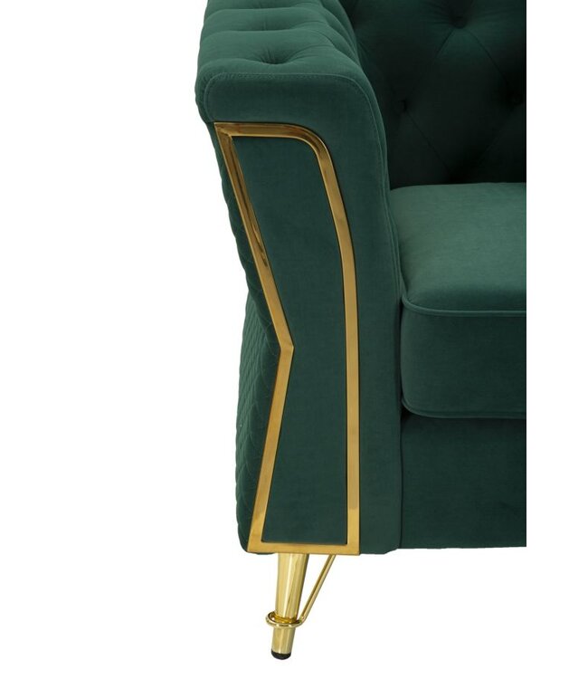 Mauro Ferretti FAUTEUIL EMY GROEN MET KUSSEN CM 104X83X76