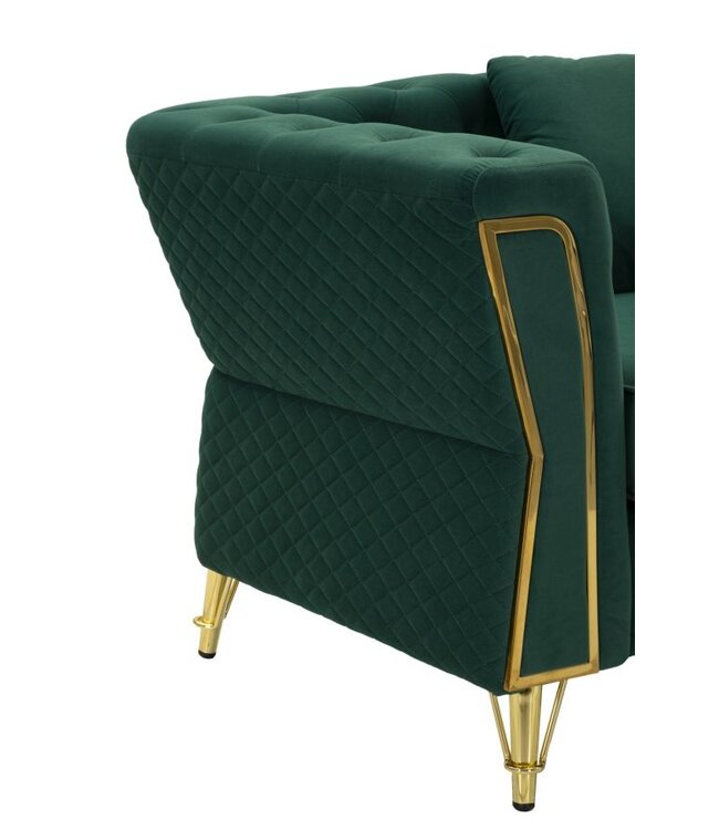 Mauro Ferretti FAUTEUIL EMY GROEN MET KUSSEN CM 104X83X76