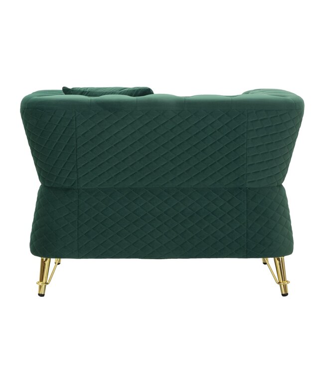 Mauro Ferretti FAUTEUIL EMY GROEN MET KUSSEN CM 104X83X76