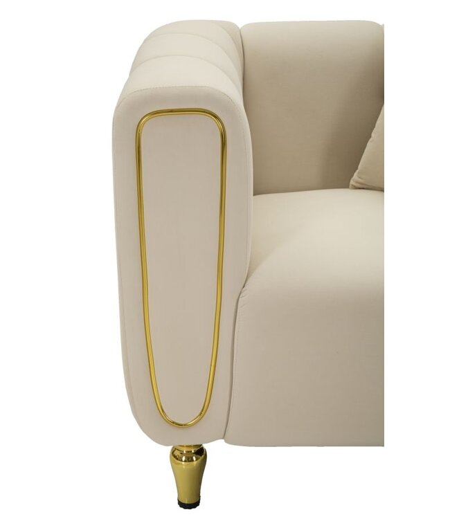 Mauro Ferretti FAUTEUIL ALMA CRÈME MET KUSSEN CM 97X81X71