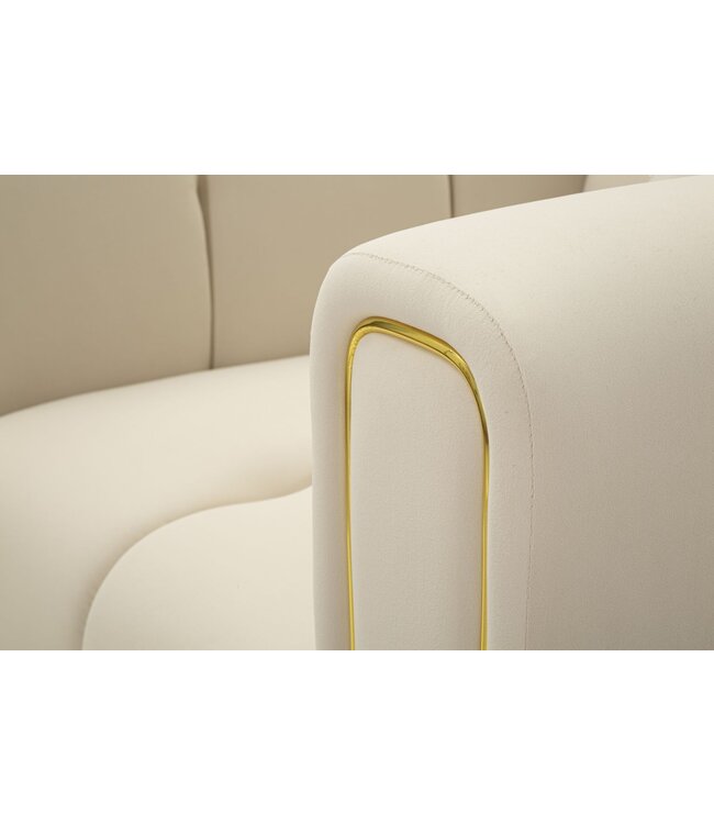 Mauro Ferretti FAUTEUIL ALMA CRÈME MET KUSSEN CM 97X81X71