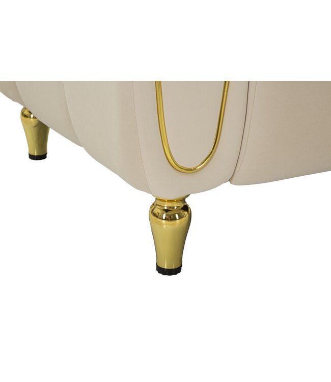 Mauro Ferretti FAUTEUIL ALMA CRÈME MET KUSSEN CM 97X81X71