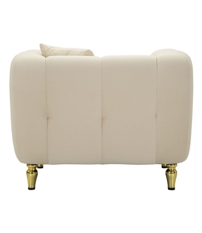 Mauro Ferretti FAUTEUIL ALMA CRÈME MET KUSSEN CM 97X81X71