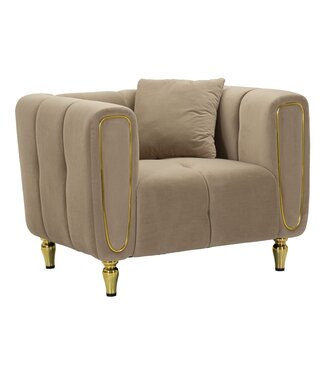 Mauro Ferretti FAUTEUIL ALMA GRIJS MET KUSSEN CM 97X81X71