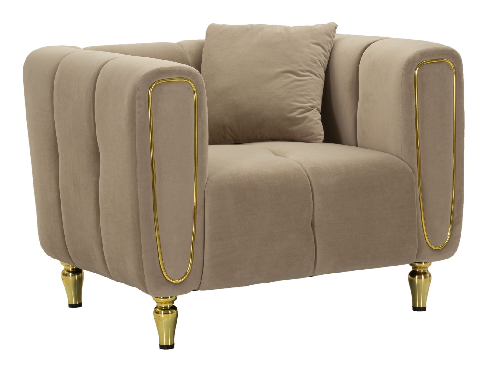 FAUTEUIL ALMA GRIJS MET KUSSEN CM 97X81X71 afbeelding