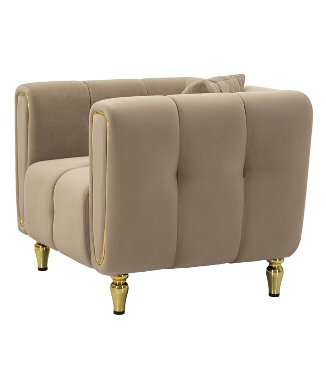 Mauro Ferretti FAUTEUIL ALMA GRIJS MET KUSSEN CM 97X81X71