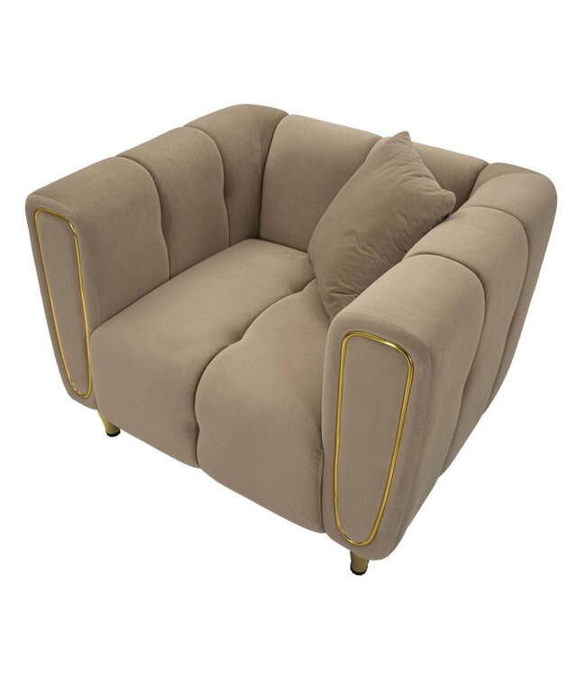 Mauro Ferretti FAUTEUIL ALMA GRIJS MET KUSSEN CM 97X81X71