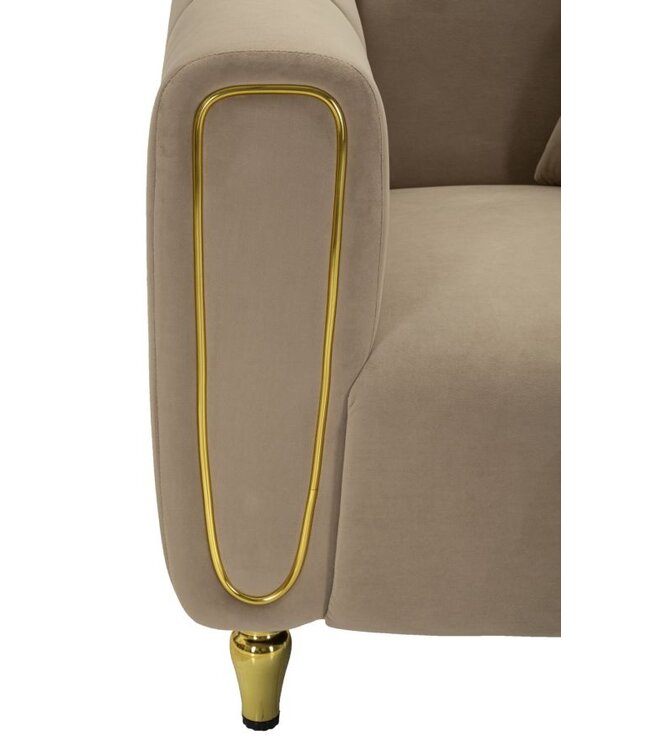 Mauro Ferretti FAUTEUIL ALMA GRIJS MET KUSSEN CM 97X81X71