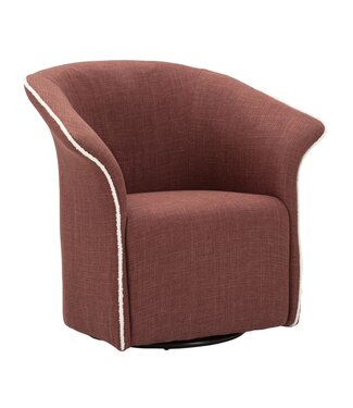 Mauro Ferretti SIENA DRAAIFAUTEUIL BORDEAUX CM 83,5x66x80 (ZITHOOGTE CM 42)