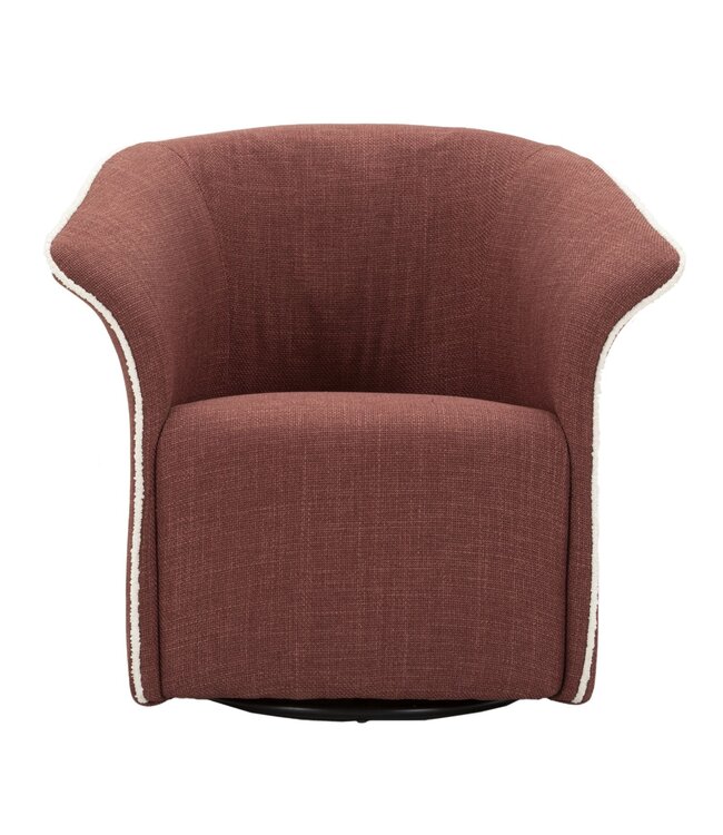 Mauro Ferretti SIENA DRAAIFAUTEUIL BORDEAUX CM 83,5x66x80 (ZITHOOGTE CM 42)