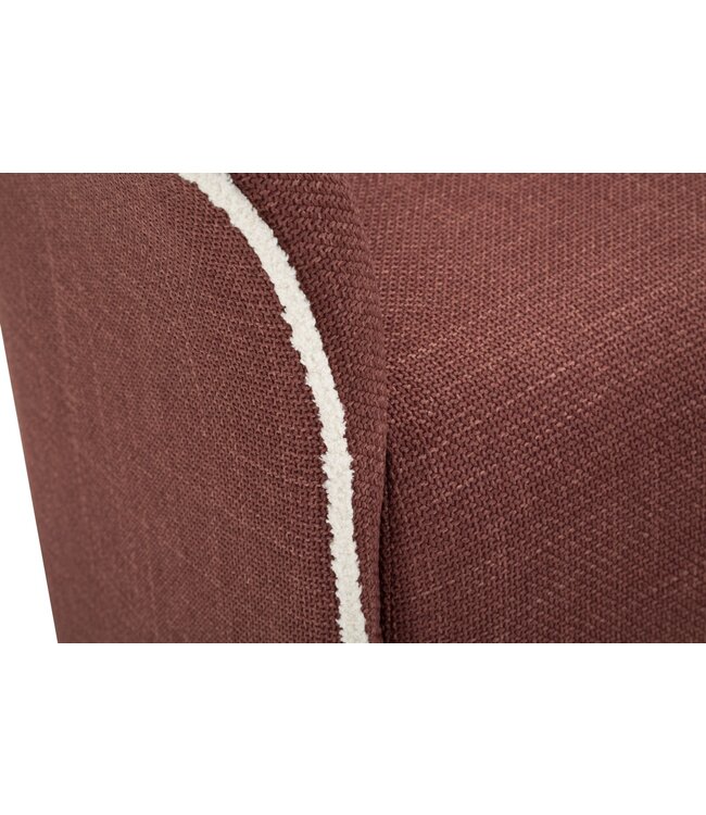 Mauro Ferretti SIENA DRAAIFAUTEUIL BORDEAUX CM 83,5x66x80 (ZITHOOGTE CM 42)