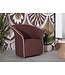 Mauro Ferretti SIENA DRAAIFAUTEUIL BORDEAUX CM 83,5x66x80 (ZITHOOGTE CM 42)