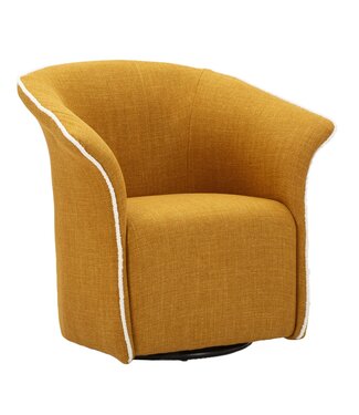 Mauro Ferretti SENAPE SIENA DRAAIFAUTEUIL CM 83,5x66x80 (ZITHOOGTE: CM 42 )